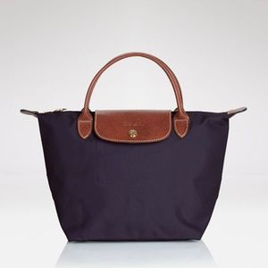 Longchamp mini navy nylon tote